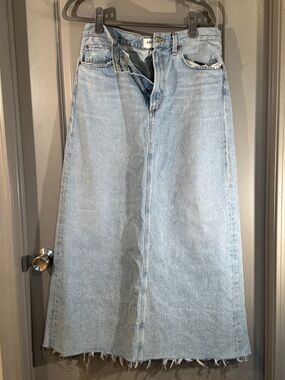 AGOLDE - Hilla Denim Skirt with Back Slit in Practice